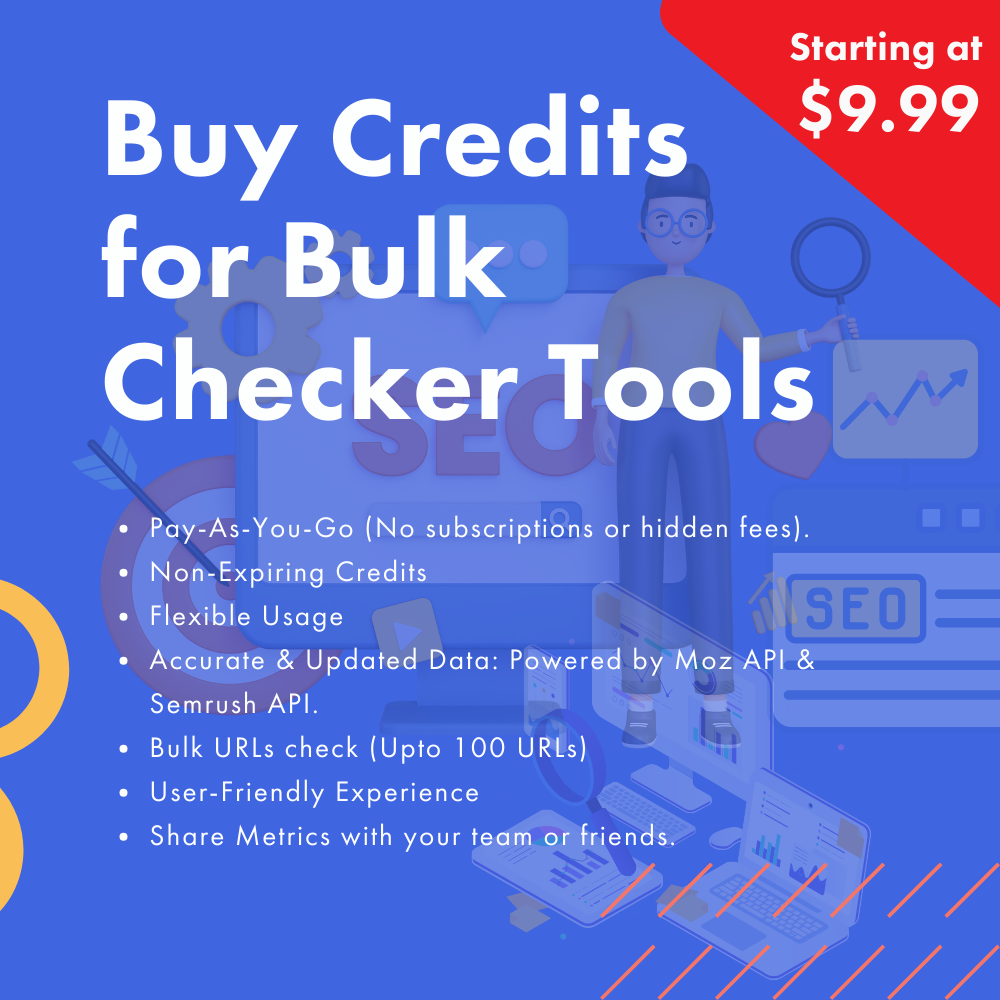 Buy SEO Credits Pack for Bulk Checker Tools